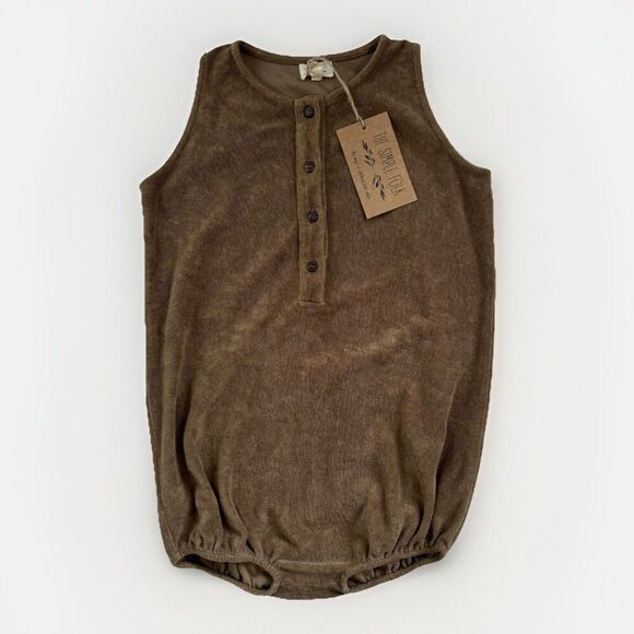 The Simple Folk Other - The Simple Folk Romper Size 6-7 The Journey Romper Walnut Unisex NEW WITH TAGS